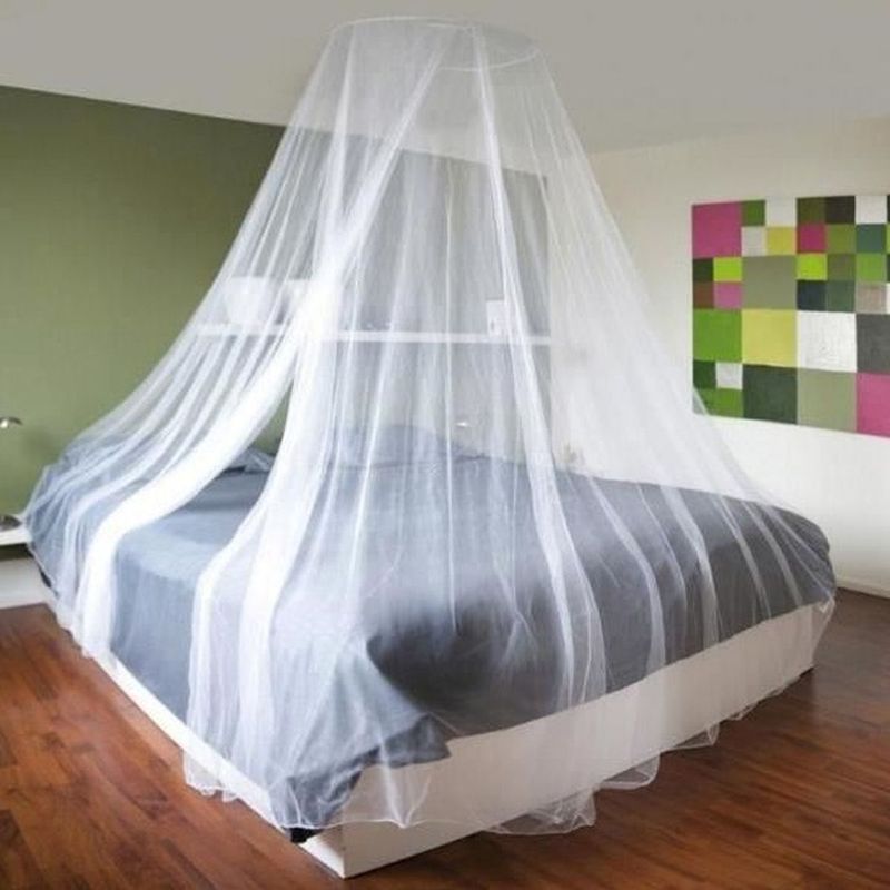 1 Stück Moskitonetz-himmel Fürs Bett, 1200 Cm Durchmesser Am Boden, Feinmaschig, 250 Cm Hoch, Für Einzel- Oder Doppelbett, Kinder- Oder Erwachsenenzimmer