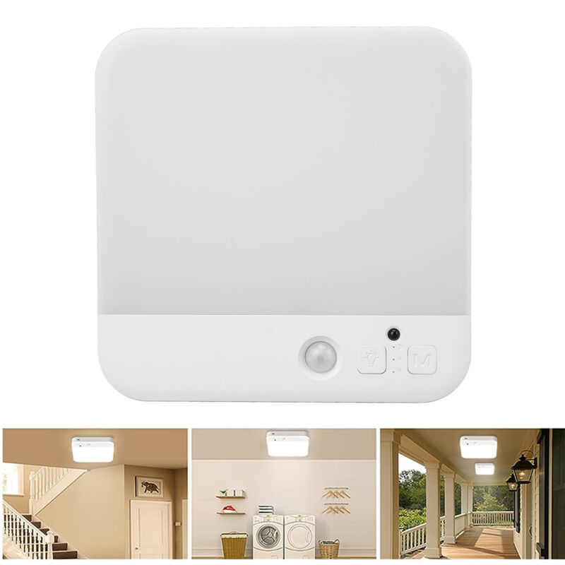 Led-deckenleuchte Mit Bewegungsmelder, 4200-mah-akku, 3 Beleuchtungsmodi, 3 Erkennungsmodi, 3 Farbtemperaturen, Für Flure Und Treppenhäuser