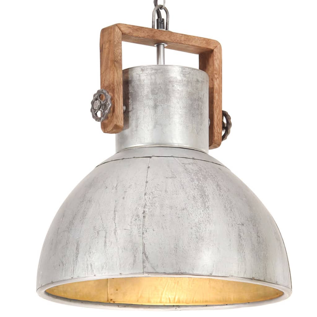 Hängelampe Industriestil 25 W Silbern Rund 40 Cm E27