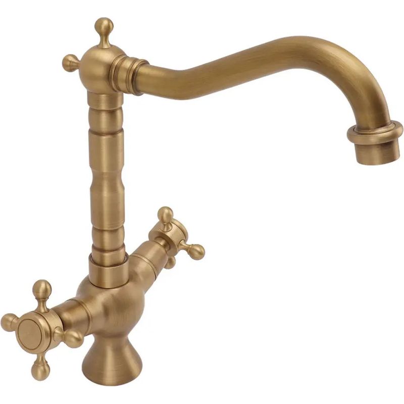 Neue Badezimmerarmatur Im Europäischen Retro-stil Mit Doppel-u-armatur