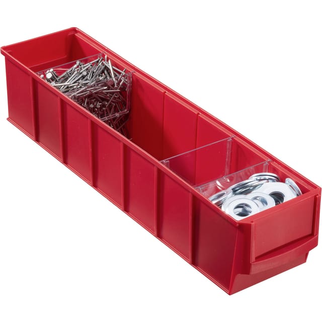 456541 Sichtlagerkasten (l x b x h) 400 x 91 x 81 mm Rot 1 St. - Allit