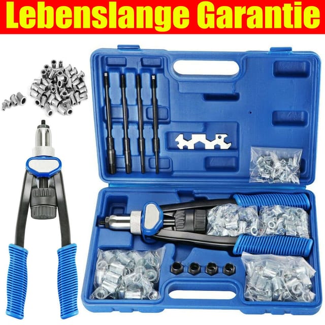 Profi Nietmutternzange Set Nietmaschine Gewinde Nuss Nieten M5 - M12 Werkzeug De