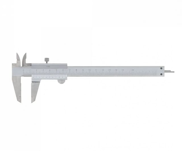 Wilmart - Messschieber aus verchromtem Stahl, 150 mm, Genauigkeit 0.02 mm