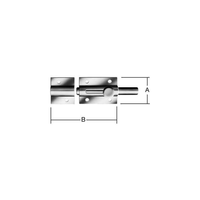 Bolzen-Knopfriegel Edelstahl 80x36x0,5mm - Vormann