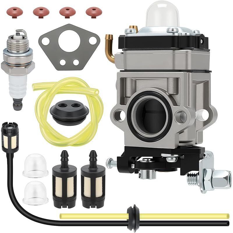 52cc 49cc 43cc Freischneider-vergaser-set Mit Dichtung, Schlauch, Zündkerze Und Kraftstofffilter (14-teilig)