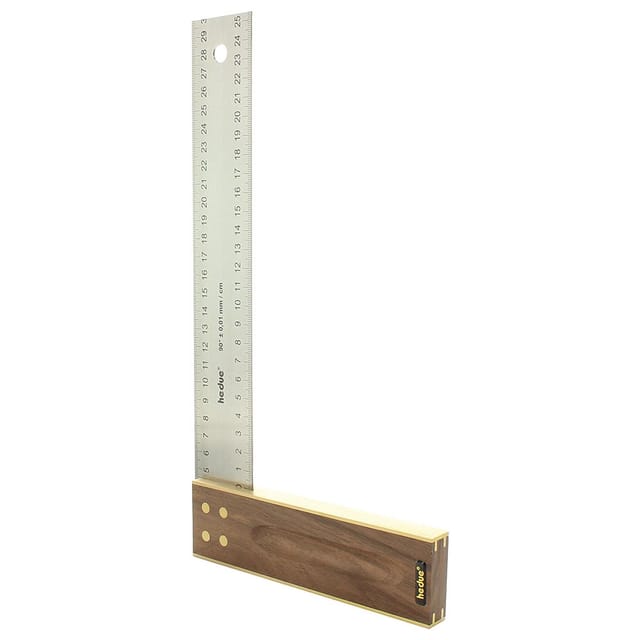 HEDUE HEDUE-Tischlerwinkel Nussbaum 300mm Edelstahlblatt 45mm
