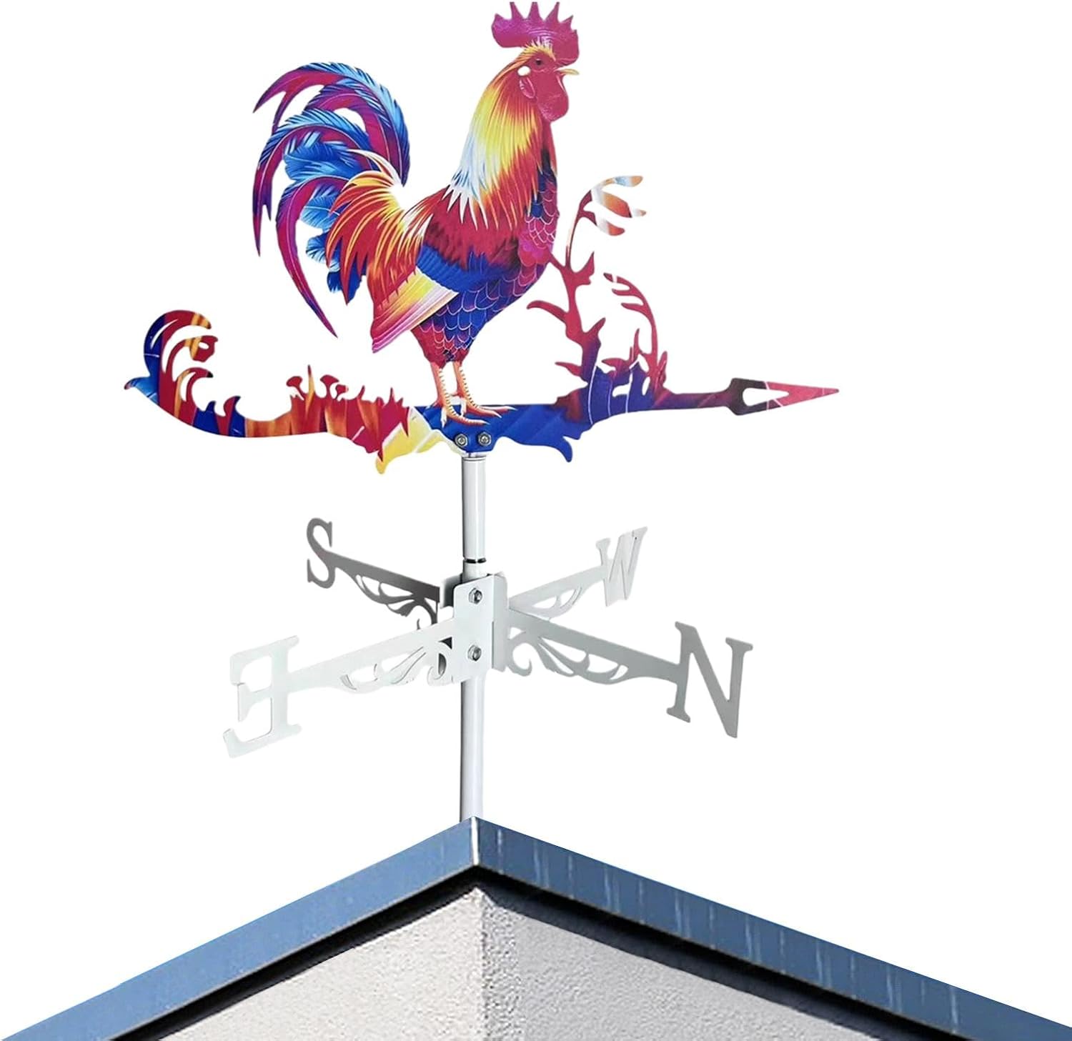 Gartenwetterfahne In Form Eines Hahns, Wetterfahne Aus Metall Mit Tiermotiv, Gartendekoration