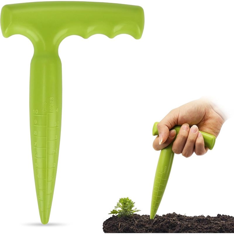 17,5 Cm Pflanzwerkzeug, Kunststoff-säwerkzeug Mit Griff – Gartengeräte – Zum Säen, Blumenzwiebelpflanzen Und Umgraben (hellgrün)