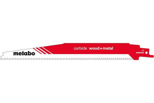 Säbelsägeblatt 'carbide wood + metal' 225 x 1,25 mm, ct, 3-4mm/6-8TPI - Metabo