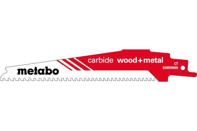 Metabo - Säbelsägeblatt carbide wood + metal Länge 150 mm 3-4mm/6-8TPI mm hartmetallbestückt