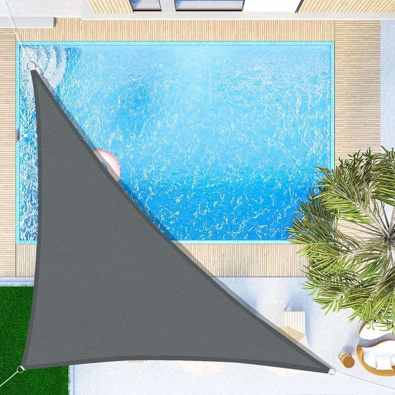 Dreieckiges Sonnensegel (3x3x3 M), Wasserdicht Und Uv-beständig, Für Terrasse, Garten, Balkon, Außenbereich, Anthrazitgrau