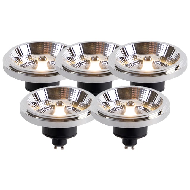 Luedd - Set mit 5 GU10 LED-Lampen AR111 11W 820 lm 3000K