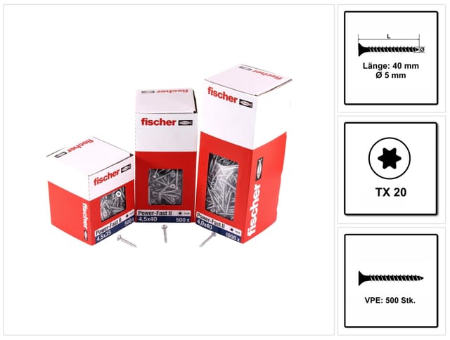 PowerFast ii 5,0x40 sk tx vg blvz 500 - Fischer