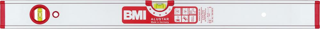 BMI - Wasserwaage alustar 200cm Alu.silber ± 0,5 mm/m m.Magnet - 694200 ems