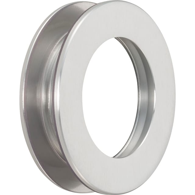 Kws Schiebetürmuschelpaar 5255 mit Griffloch, Ø65mm, Edelstahl-Effekt