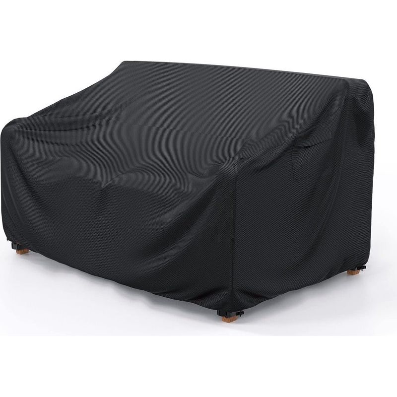 Schutzhülle Für 2-sitzer-gartenbank – 100 % Wasserdicht – Liegestuhlabdeckung 199 X 84 X 82 Cm – Robust – Schwarz