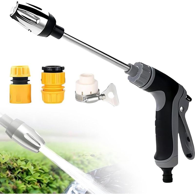 Turbo Washer – Hochdruckreiniger – Autowaschpistole – Mit 3 Aufsätzen – Gartenschlauchpistole – Hochdruckwasserpistole – Hochdruckreiniger – Für Garten, Auto Und Reinigung