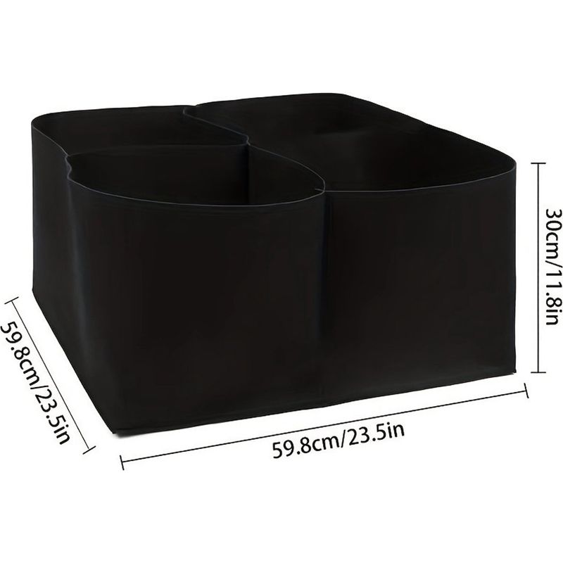 Set Mit 2 Hochbeeten Inklusive Rankgitter – 59,8 X 59,8 X 30 Cm Große Hochbeete Für Blumen Und Gemüse. Pflanzgefäße Mit Atmungsaktiven Stofftöpfen.