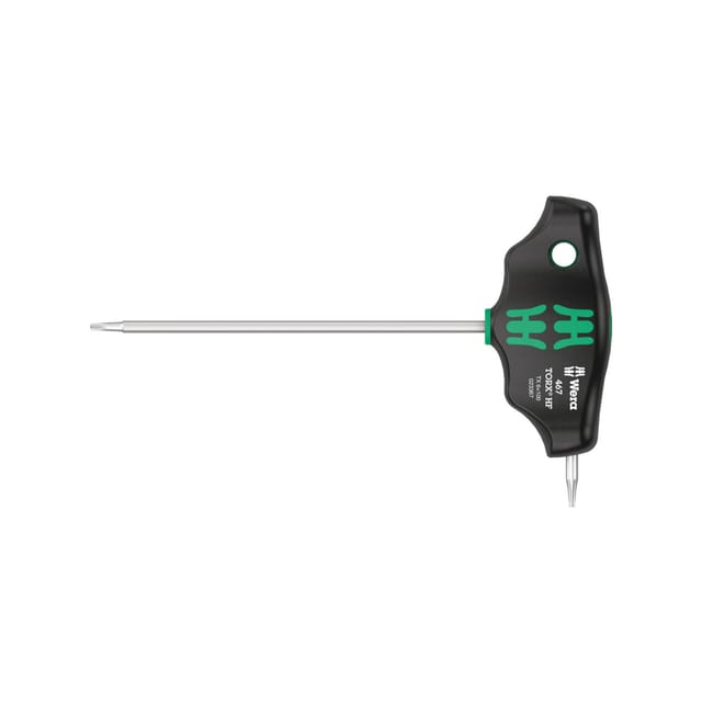T-Griff-Schraubendreher torx 467 hf 6 x 100 mm, Haltef., Seitenabtrieb - Wera