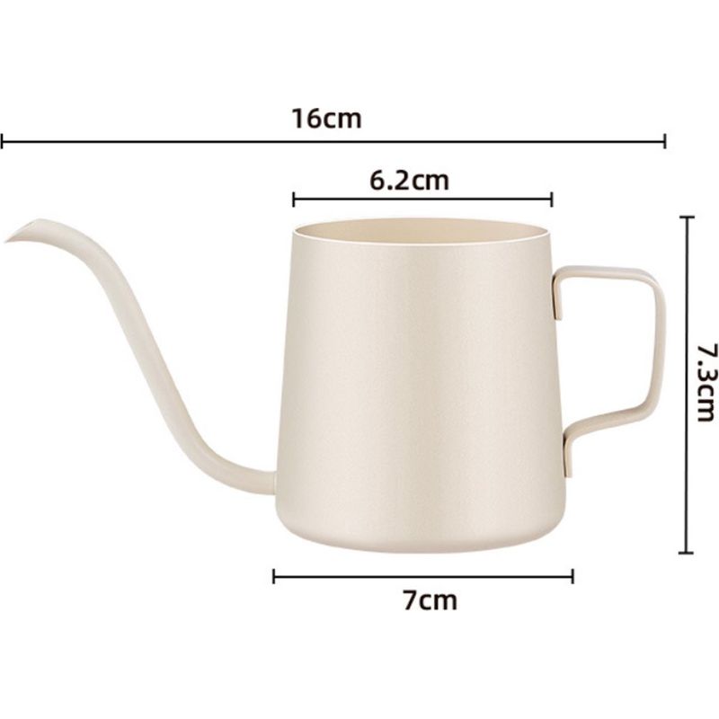 Gießkanne – Weiß – 250 Ml – Mit Langem Edelstahlausguss – Geeignet Für Kleine Zimmerpflanzen, Sukkulenten Und Den Garten