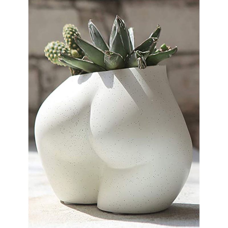Niedlicher Kleiner Blumentopf In Form Eines Körpers, Lustiger Blumentopf Aus Kunstharz, Für Den Innenbereich Mit Abflusslöchern, Geeignet Für Zimmerpflanzen Und Sukkulenten, Ein Schönes Geschenk.