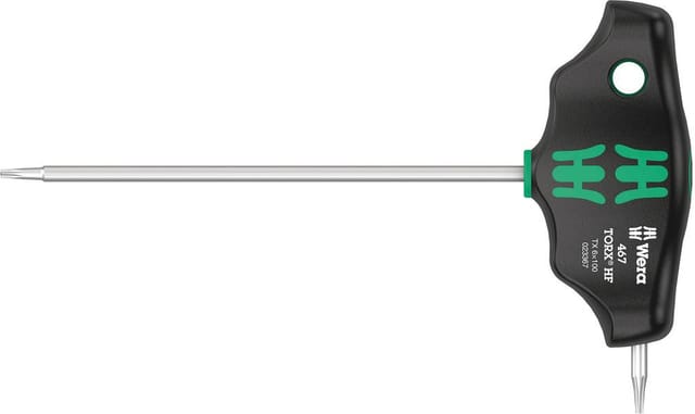 T-Griff-Schraubendreher torx 467 hf 25 x 200 mm, Haltef., Seitenabtrieb - Wera