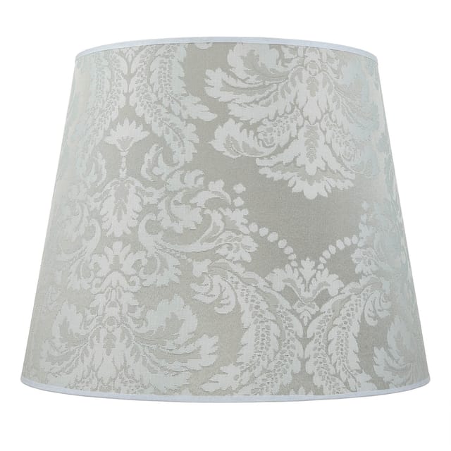 Silberner Lampenschirm für Stehlampe Stoff E27 willow