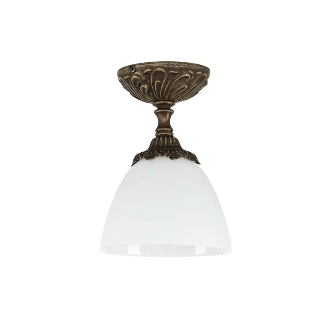 Licht-erlebnisse - Jugendstil Deckenlampe Messing Glas Handarbeit