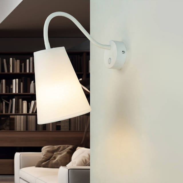 Licht-erlebnisse - Verstellbare Wandlampe Weiß mit Schalter