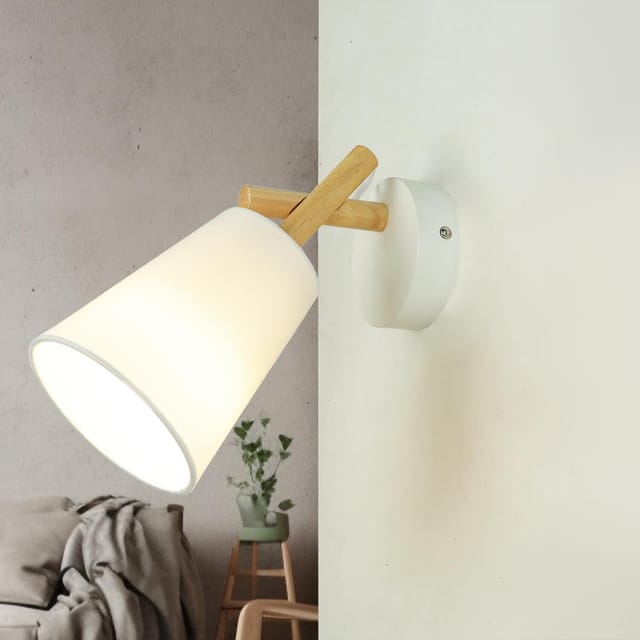 Wandleuchte vaio in Weiß Holz E27 - Licht-erlebnisse