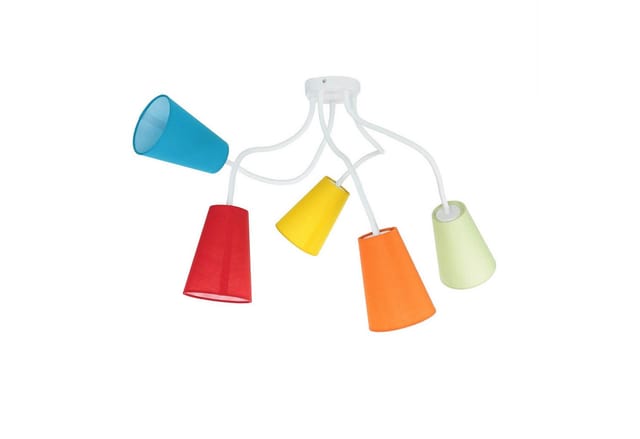 Bunte Deckenlampe Kinderzimmerlampe flexible Arme 5flmg