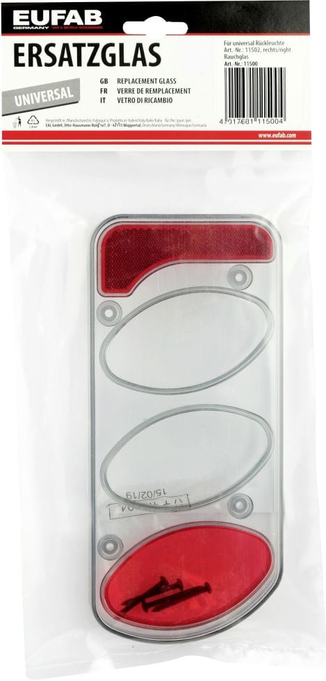 EUFAB Ersatzglas für Rückleuchte links Fahrradträger