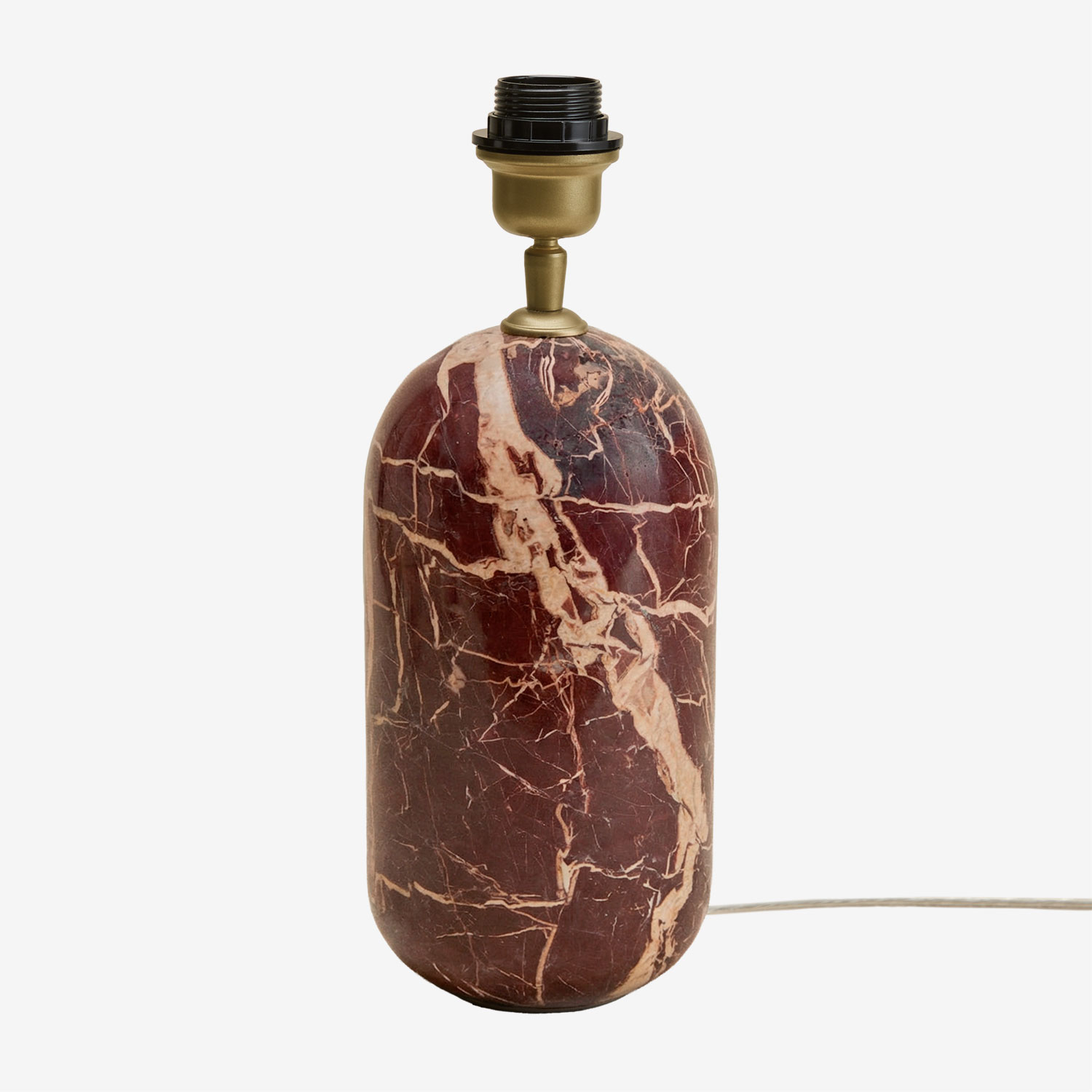 Sklum Basis Für Tischlampe Aus Naturstein Yalvira Roter Marmor Cherry Gold