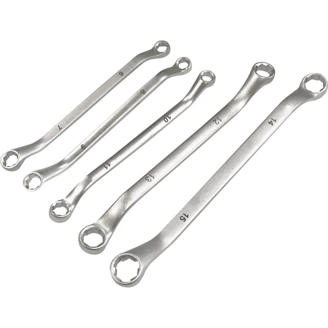 Kunzer - 7SLS05 Doppel-Ringschlüssel-Satz Schlüsselweite (Metrisch) 6 - 15 mm