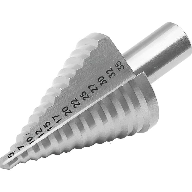 Sollbry Metallbohrer, Stufenbohrer, Doppelkegelbohrer (5–35 Mm) Mit Titanbeschichtung, Massiv, Ideal Zum Bohren Mit Dem Schraubendreher In Stahl, Holz, Kunststoff, Messing, Aluminium Und Pvc