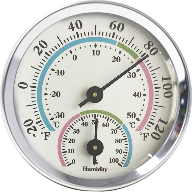 Sollbry Hygrometer-thermometer, Feuchtigkeitssensor-überwachungsdetektor-messungen Für Zuverlässige Und Komfortable Innenraumtemperaturregelung, Außenthermometer Mit Manometer [farbe]