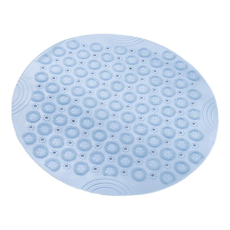 Sollbry Pvc-rundmatte Mit Massagefunktion, Rutschfeste Duschmatte, Badematte, Maschinenwaschbare Duschmatte, Badewannenmatte Mit Abflusslöchern Und Saugnäpfen, 30 X 30 Cm, Blau