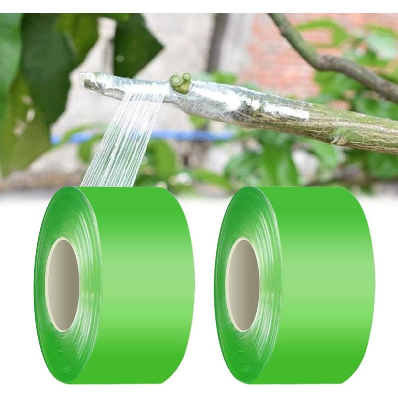 Sollbry 2 Rollen Veredelungsband 3 Cm X 100 M Selbstklebendes, Biologisch Abbaubares Veredelungsband, Dehnbare Veredelungsfolie Zum Veredeln Von Baumschulpflanzen, Sämlingen Und Blumen