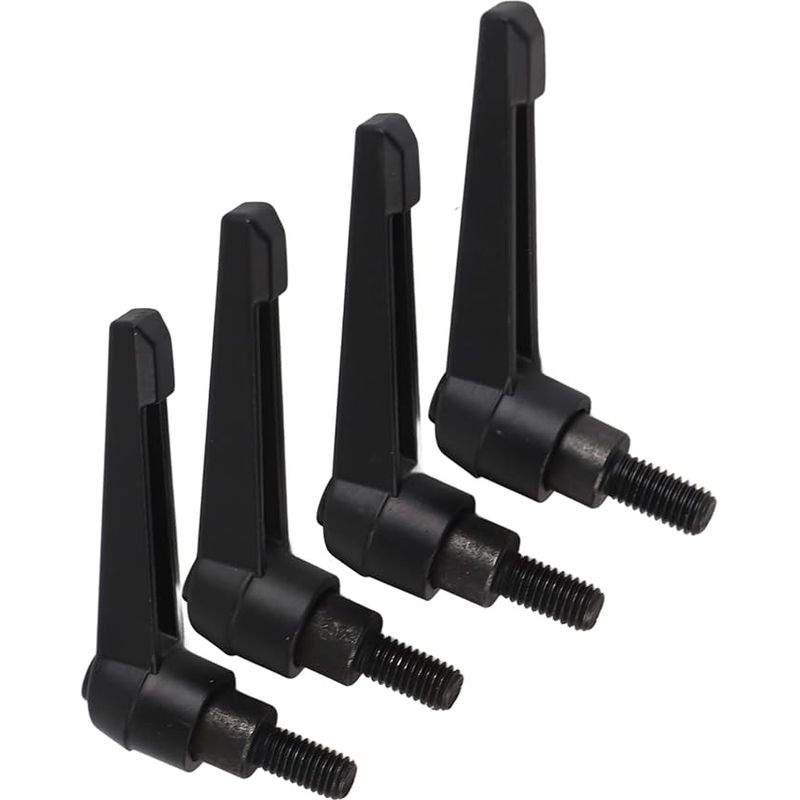 Sollbry 4er-pack Klemmhebelgriffe, Verstellbare Maschinengriffe Mit M8 Edelstahl-außengewinde, Schwarz (16 Mm)