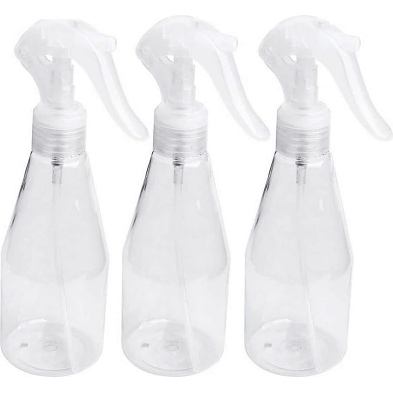 Sollbry 3 Stück 200 Ml Leere Sprühflaschen, Feinnebel-sprühflaschen Aus Kunststoff Für Garten, Pflanzenreinigung, Friseurbedarf, Reisezerstäuber, Reinigung, Gartenarbeit, Kosmetik