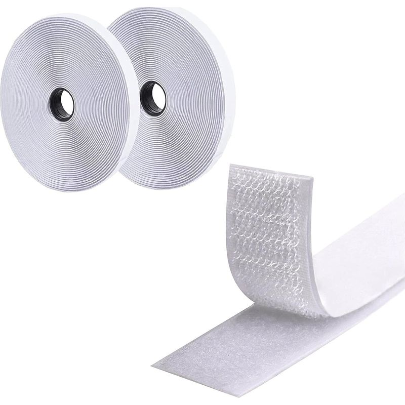 Sollbry 2 Cm 6 M Doppelseitiges Kratzklebeband, Selbstklebender Streifen, Klebstoff, Kratzstreifen, Weißer Aufkleber, Selbstklebende Kratzrolle, Starker Klebstoff (weiß)