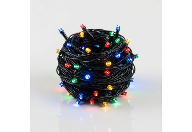 Spetebo - led Weihnachts Lichterkette bunt - 40 led / 6 m - Deko Beleuchtung für Außen