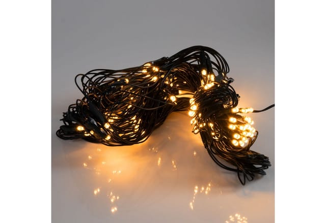 Spetebo - led Lichternetz mit 160 LEDs - warmweiß - für Innen und Außen - 200 x 100 cm