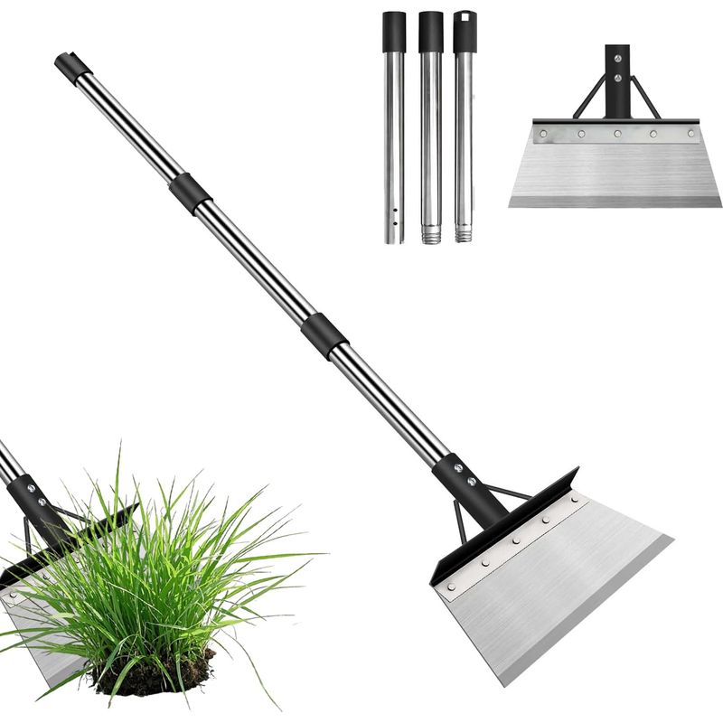 Multifunktionale Gartenschaufel, Reinigungsschaufel Für Den Außenbereich, Mehrzweck-gartengerät, Moosschaber Mit Griff, Unkrautentfernungswerkzeug Für Die Terrasse (23)