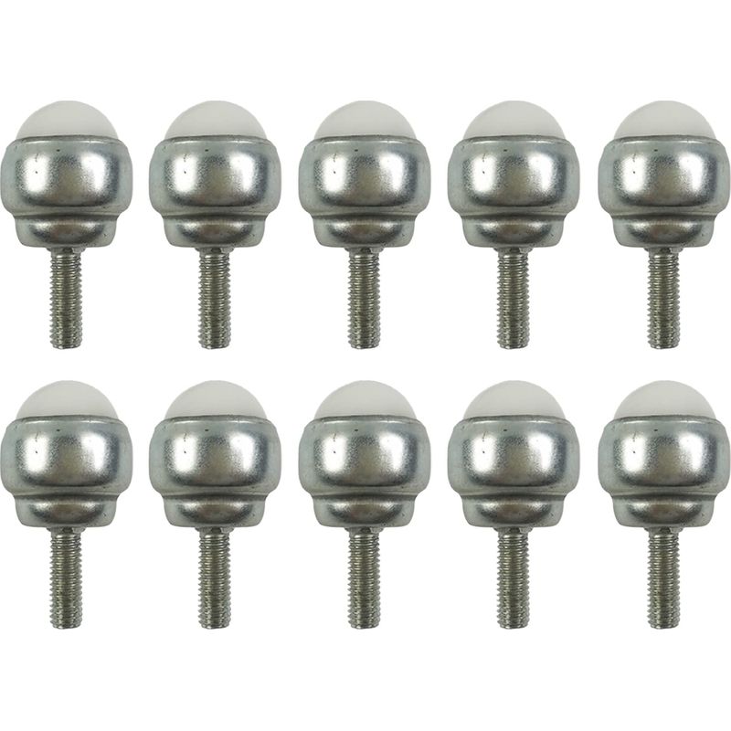 10 Stück Lenkrollen Mit Kugellager, Rollen Aus Kohlenstoffstahl Mit M5-gewindeschaft, Mini-industrie-universal-kugellagerrollen Für Möbel, Förderbänder (2 Nylon-kugellager)