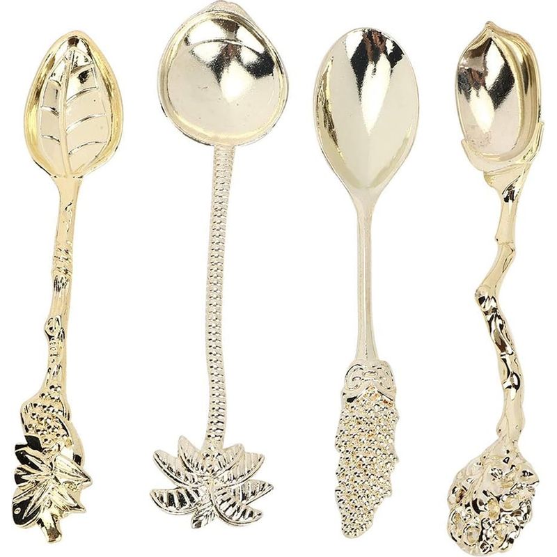 4-teiliges Teelöffel-set – Mini-vintage-löffel Aus Legierung – Rührutensilien