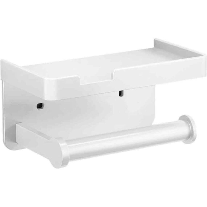 Wandmontierter Toilettenpapierhalter Aus Aluminium - Mit Rollenhalter (weiß)
