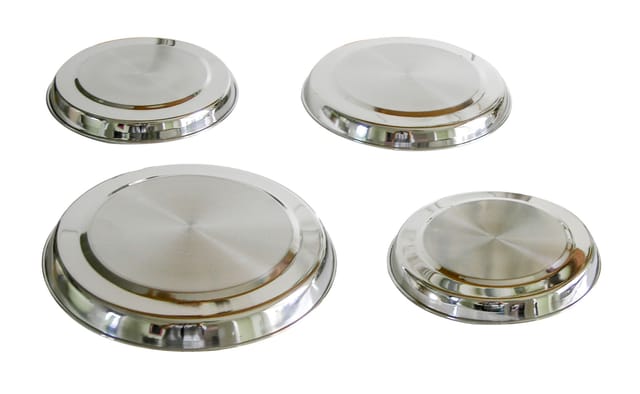 Haushalt - 4x Edelstahl Herdabdeckplatte - Herdabdeckung Herdplatten Abdeckung Schutzplatte