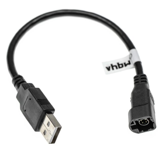 Vhbw - Adapterkabel kompatibel mit vw Touran GP2 (2010+), up (2011+) Auto, Fahrzeug - 4 Pin Autoradio Buchse auf usb a Stecker