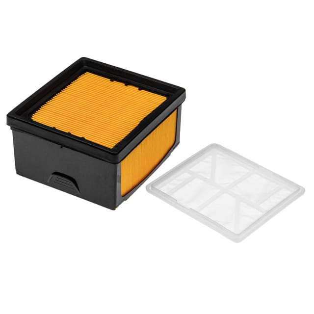 Vhbw - Filterset Ersatz für Husqvarna/Partner 525470602 für Trennschleifer - 1x Vliesfilter, 1x Nylonfilter Orange Schwarz Transparent